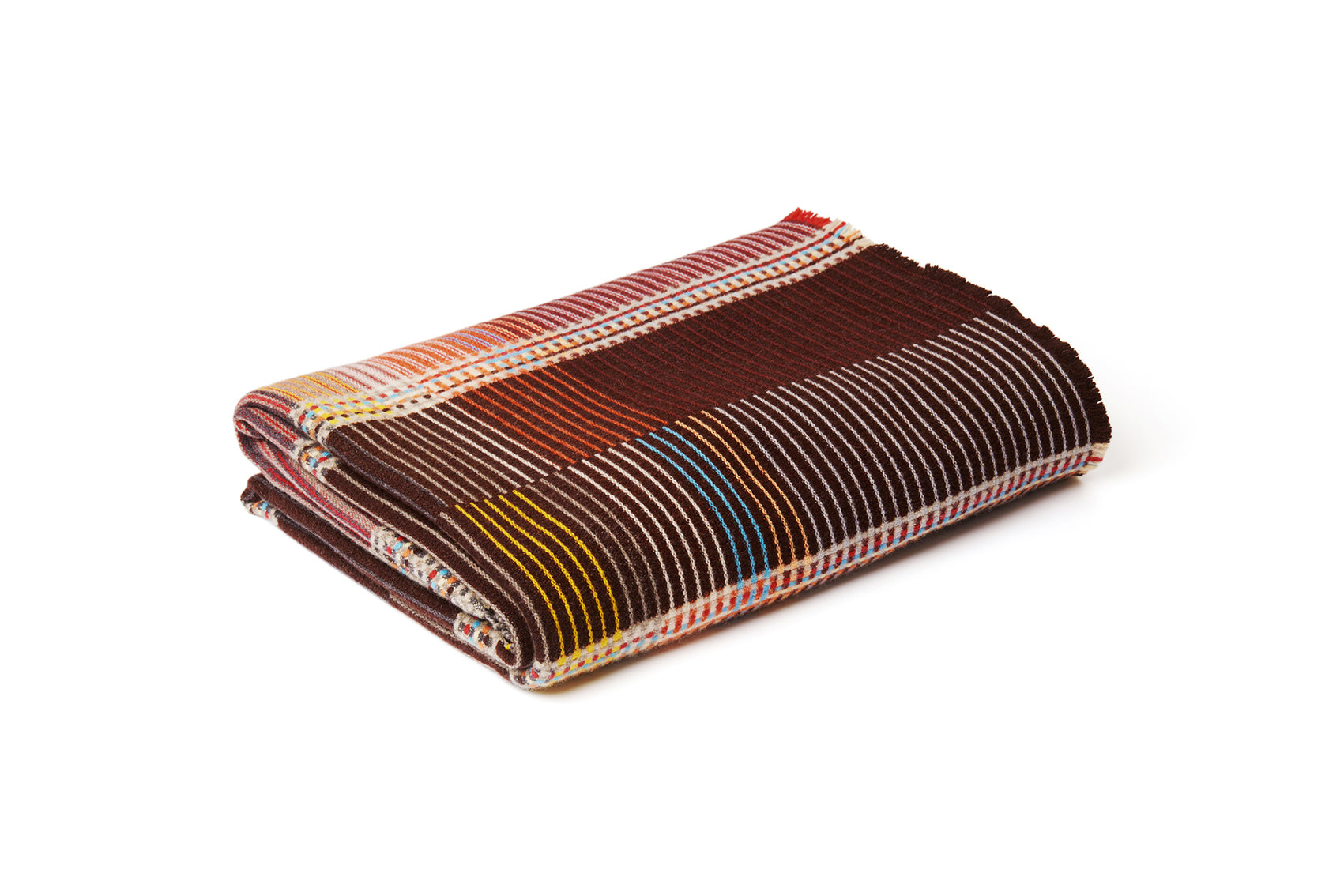 Sophia Pinstripe Throw | Woven Merino Lambswool Blanket – Wallace