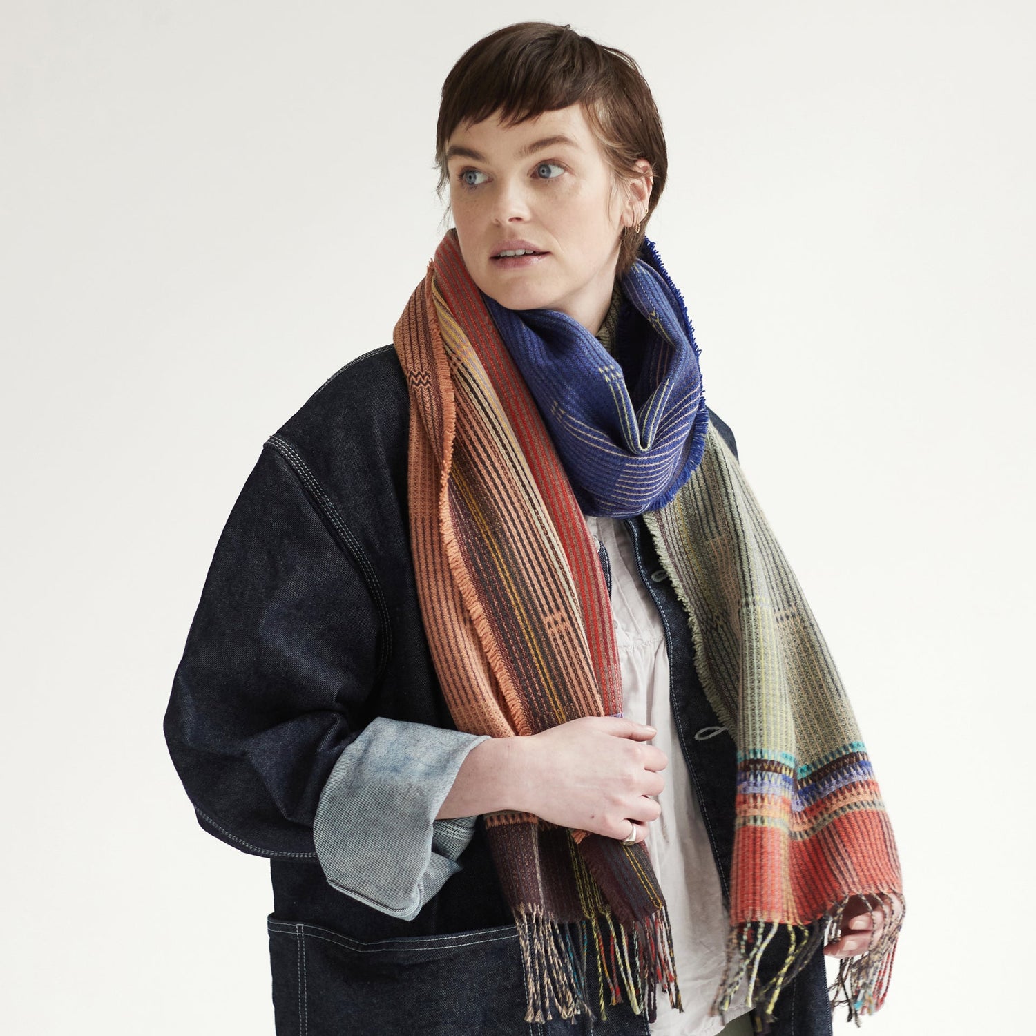 Lambswool Pinstripe Wraps