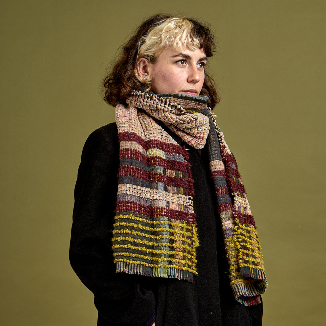 Wool Crepe & Chenille Wrap