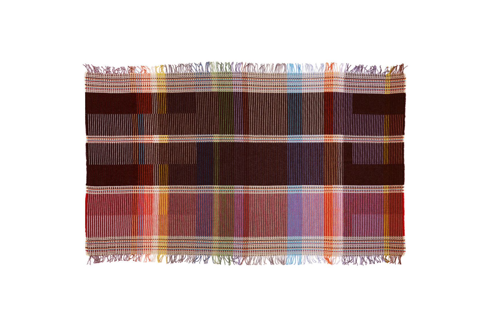 Sophia Pinstripe Throw | Woven Merino Lambswool Blanket – Wallace