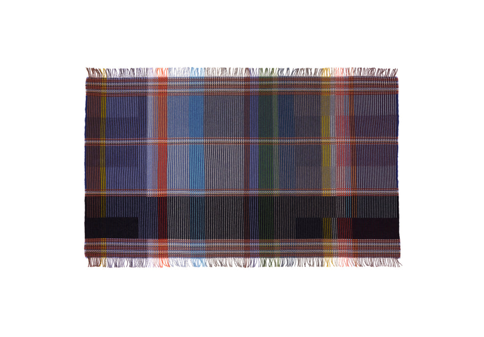 Calvert Pinstripe Throw | Woven Merino Lambswool Blanket – Wallace Sewell
